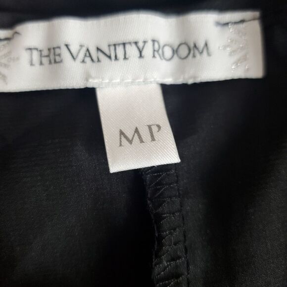 The Vanity Room Black High Low Maxi Nightgown rushed Neckline Size MP - Picture 6 of 7